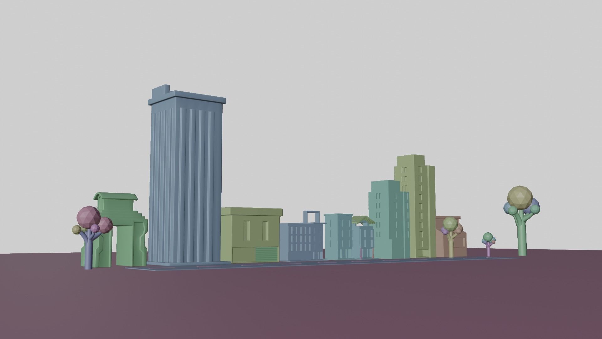 Urban - Low Poly 3d city building model Low-poly 3D model_15