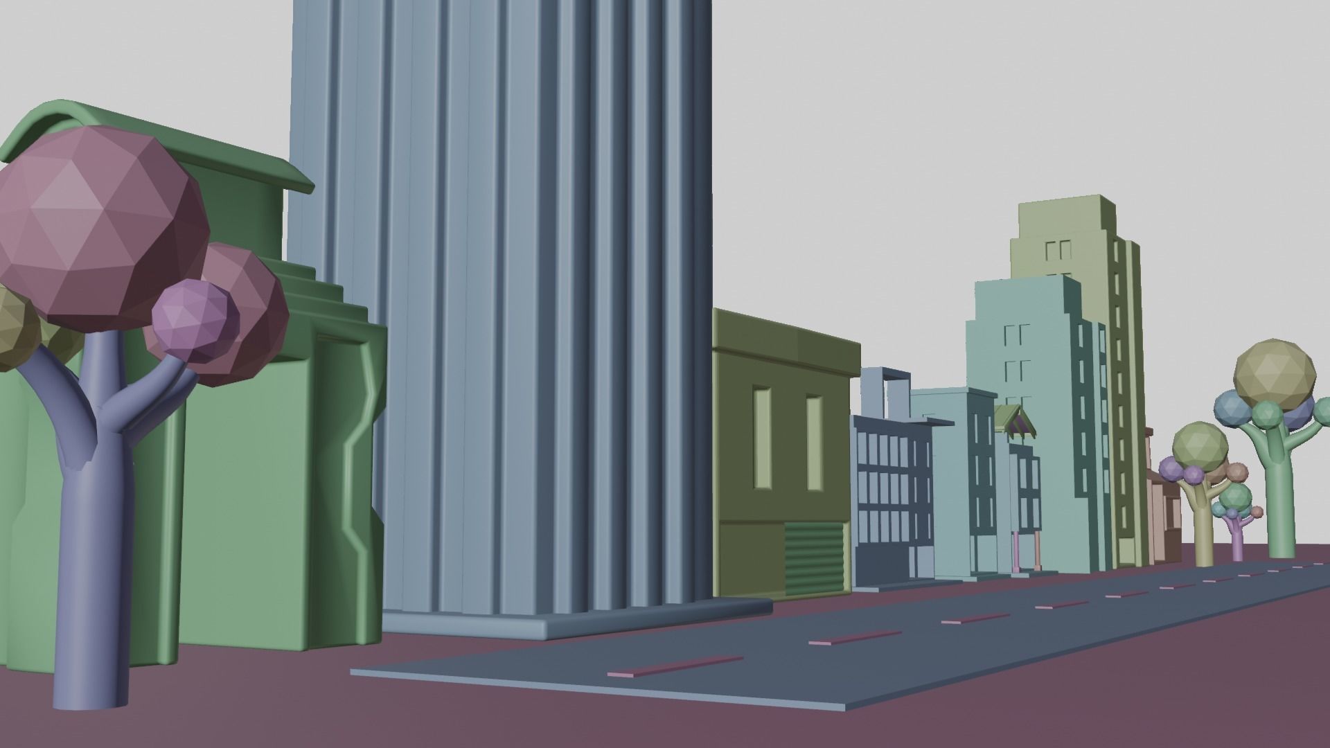 Urban - Low Poly 3d city building model Low-poly 3D model_12