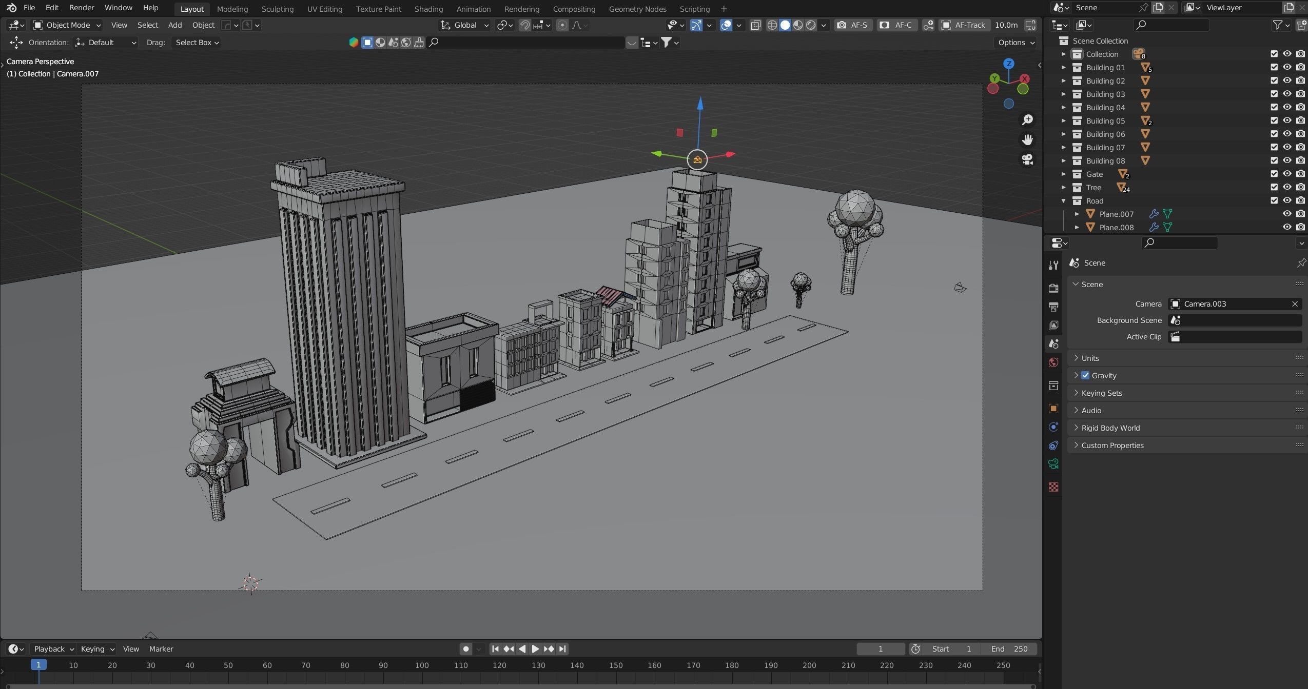 Urban - Low Poly 3d city building model Low-poly 3D model_19
