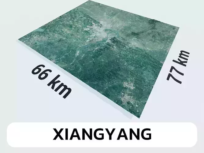 Xiangyang China City Landscape 3D Model 3D model