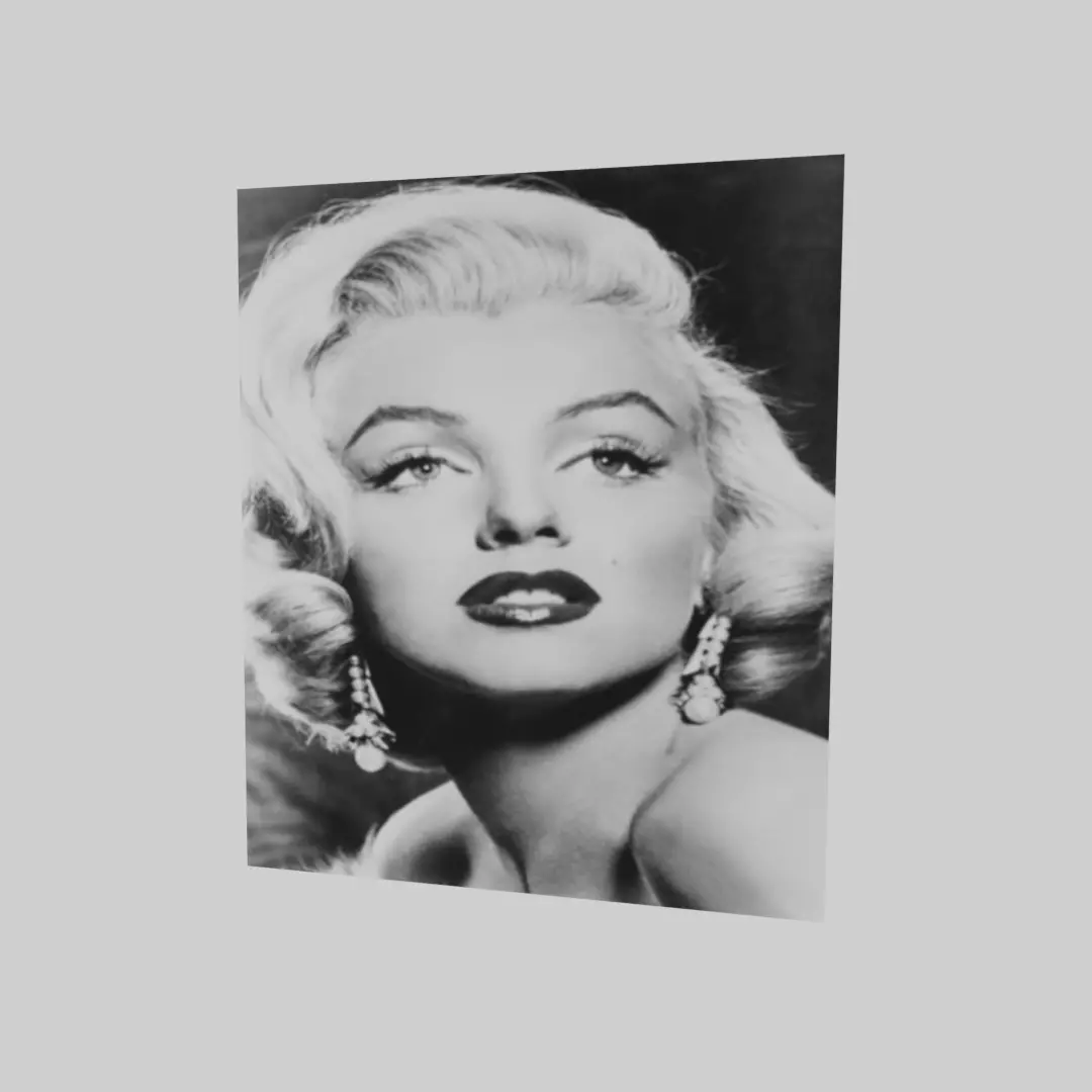 Marilyn Monroe portrait  Low-poly 3D model_0