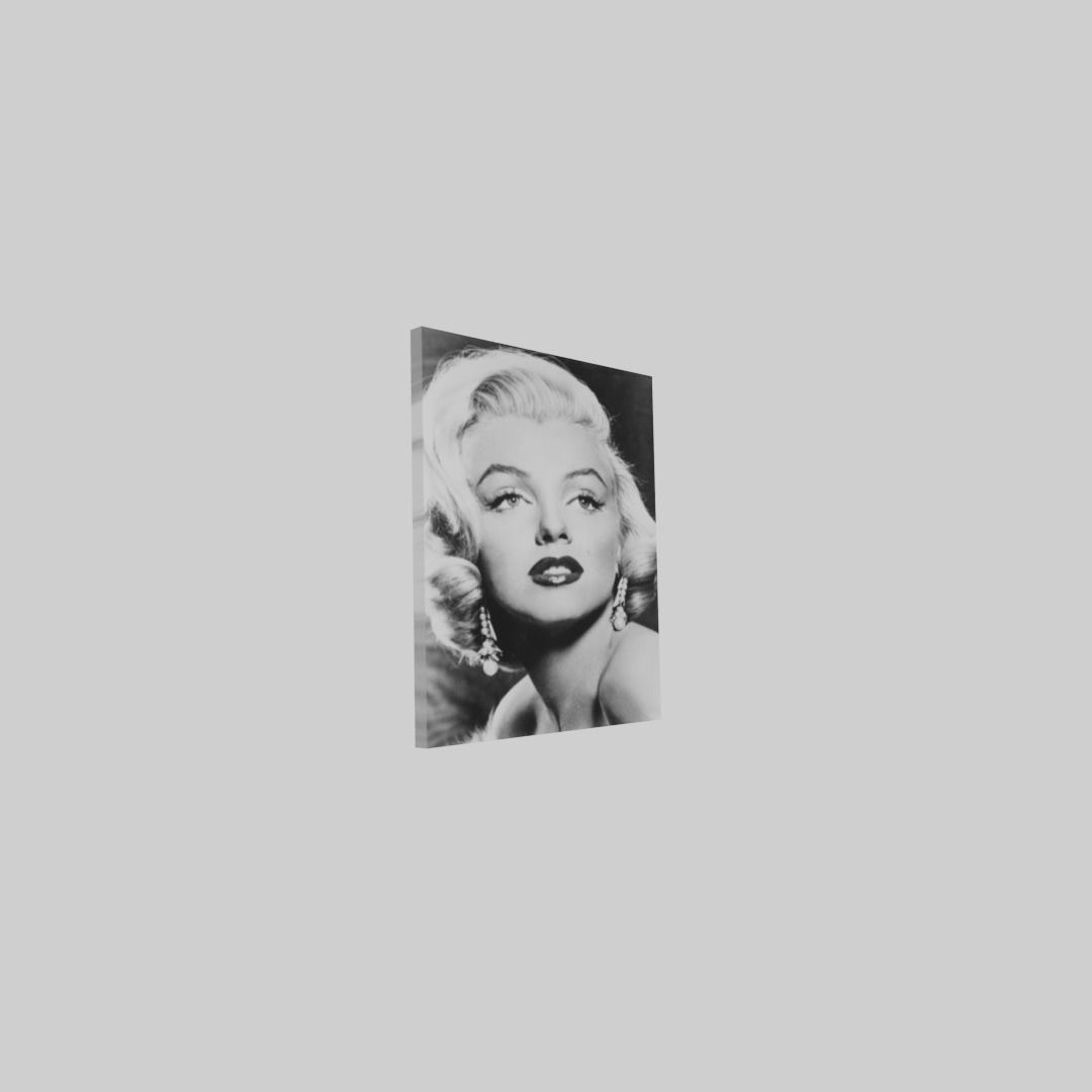 Marilyn Monroe portrait  Low-poly 3D model_3
