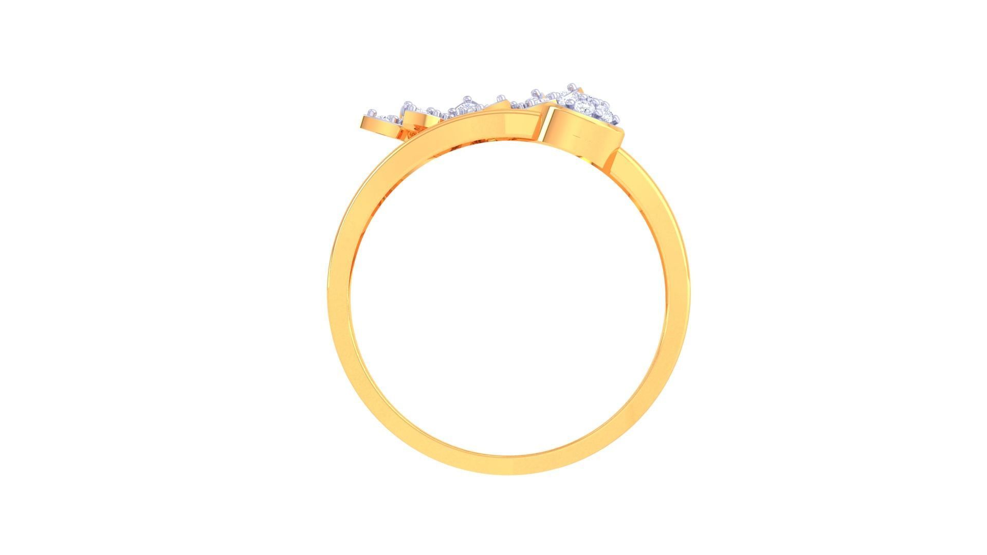 Leaf Flower Ring 3dm STL OBJ FBX Renders Details 3D print model_4