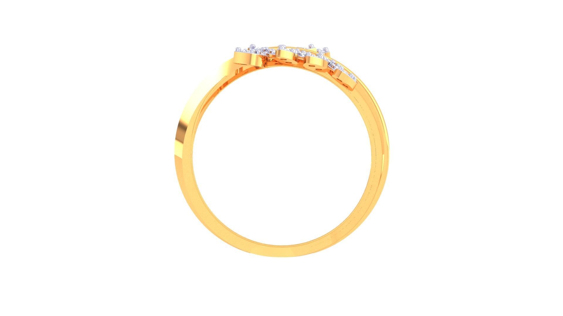 Leaf Flower Ring 3dm STL OBJ FBX Renders Details 3D print model_4