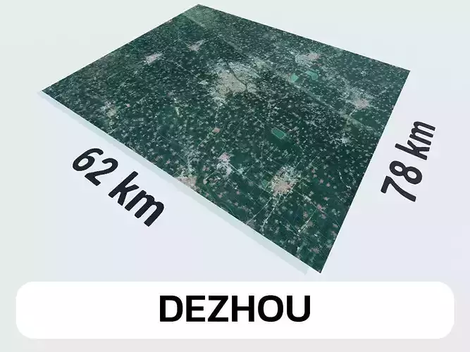 Dezhou China City Landscape 3D Model