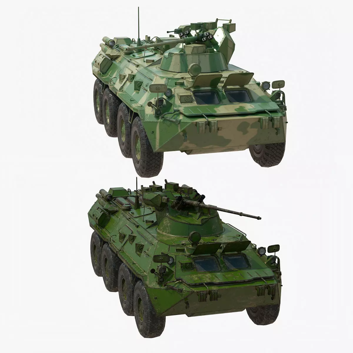 2 Colors 4K BTR-82 Low-poly 3D model