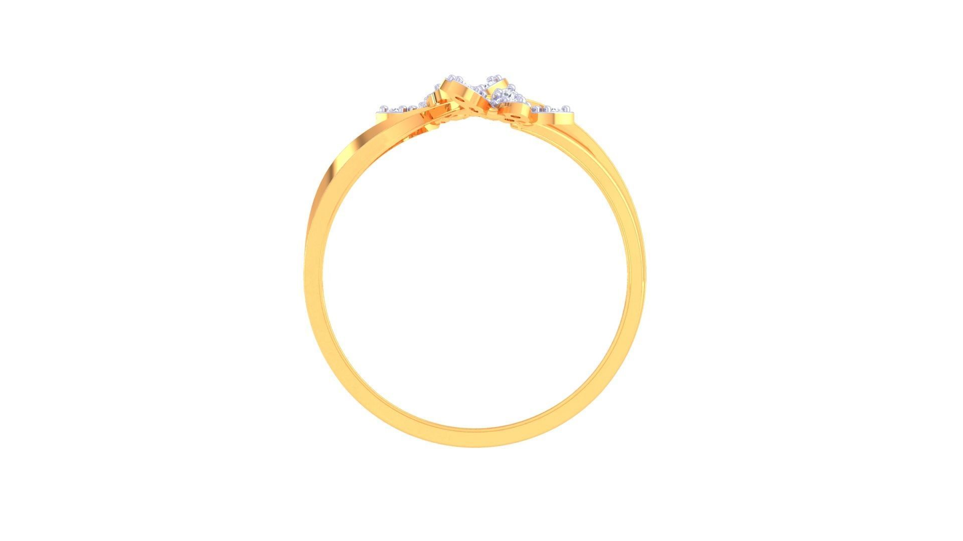 Leaf Flower Ring 3dm STL OBJ FBX Renders Details 3D print model_4