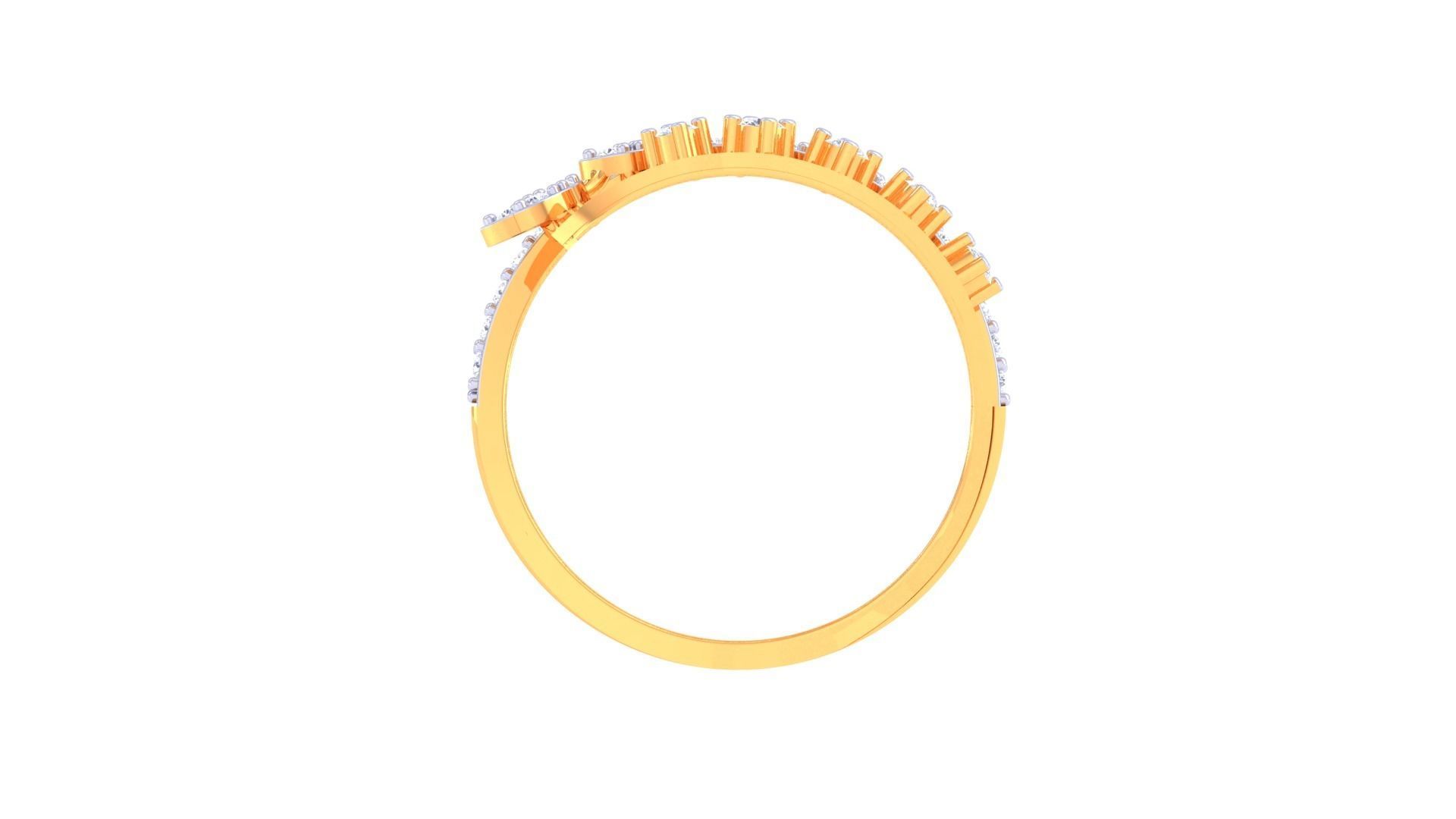 Leaf Flower Ring 3dm STL OBJ FBX Renders Details 3D print model_4