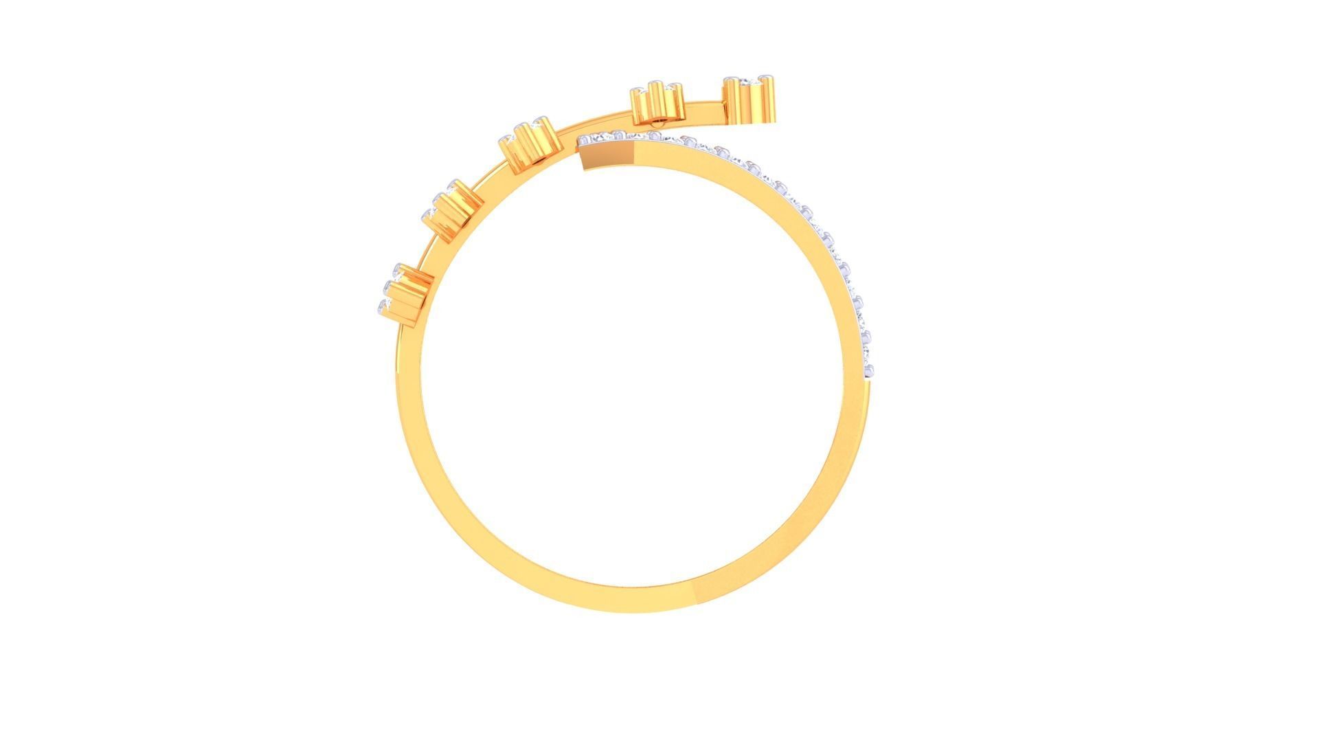 Leaf Flower Ring 3dm STL OBJ FBX Renders Details 3D print model_4