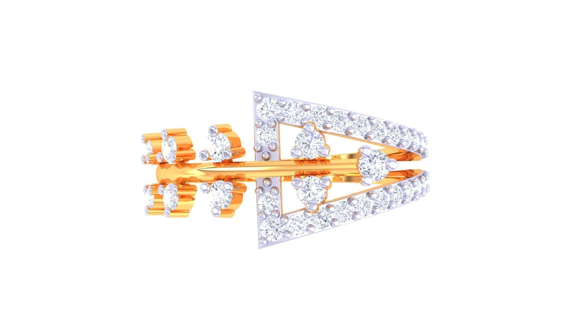 Leaf Flower Ring 3dm STL OBJ FBX Renders Details 3D print model_3