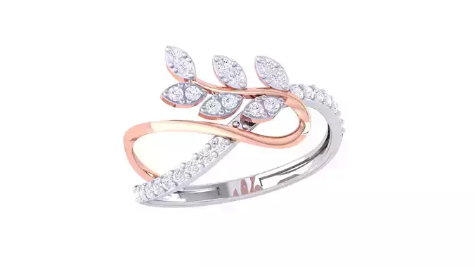 Leaf Flower Ring 3dm STL OBJ FBX Renders Details 3D print model Leaf Flower Ring 3dm STL OBJ FBX Renders Details 3D print model