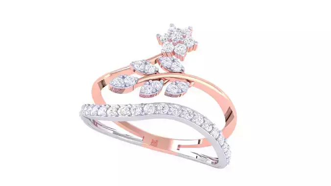 Leaf Flower Ring 3dm STL OBJ FBX Renders Details 3D print model Leaf Flower Ring 3dm STL OBJ FBX Renders Details 3D print model