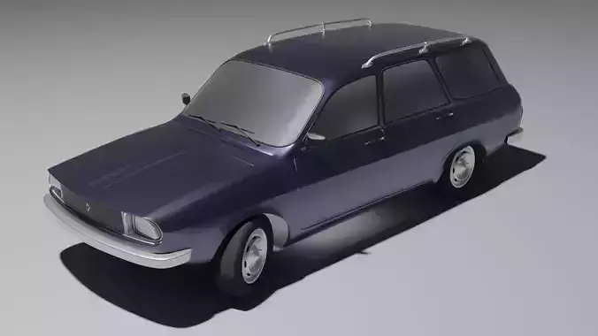 Renault Car Low Detail 3d Model