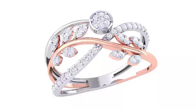 Leaf Flower Ring 3dm STL OBJ FBX Renders Details 3D print model Leaf Flower Ring 3dm STL OBJ FBX Renders Details 3D print model