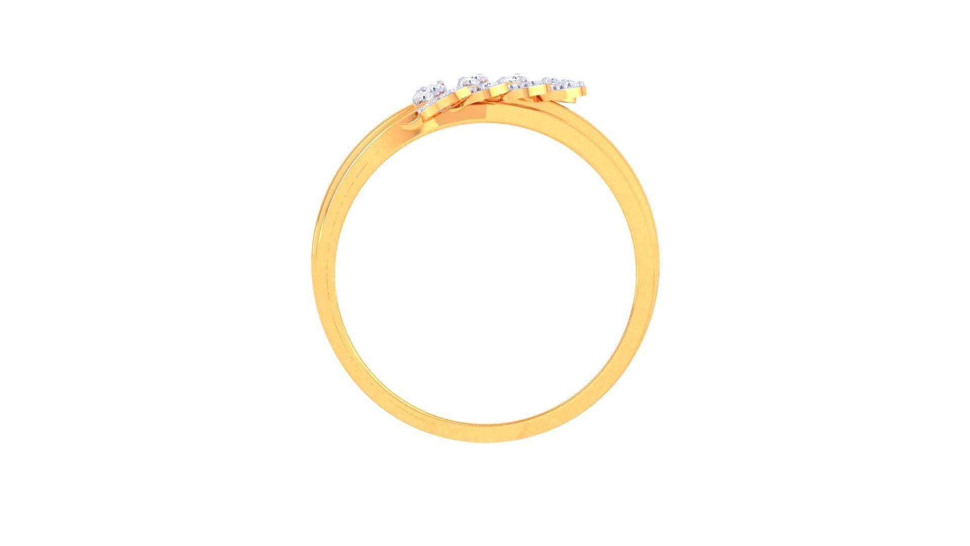 Leaf Flower Ring 3dm STL OBJ FBX Renders Details 3D print model_4