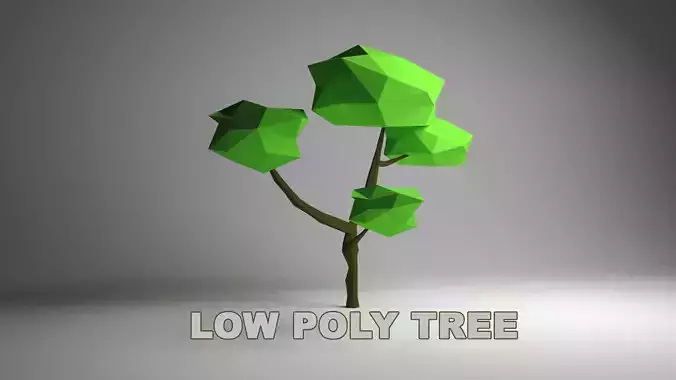 Tree Simple VR AR Low Poly 3D model VR AR low-poly 3d model