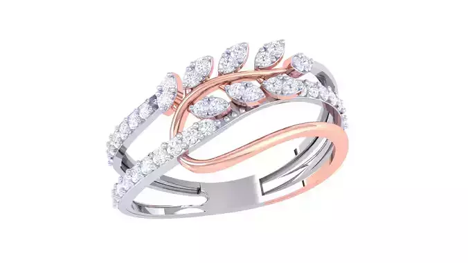 Leaf Flower Ring 3dm STL OBJ FBX Renders Details 3D print model Leaf Flower Ring 3dm STL OBJ FBX Renders Details 3D print model