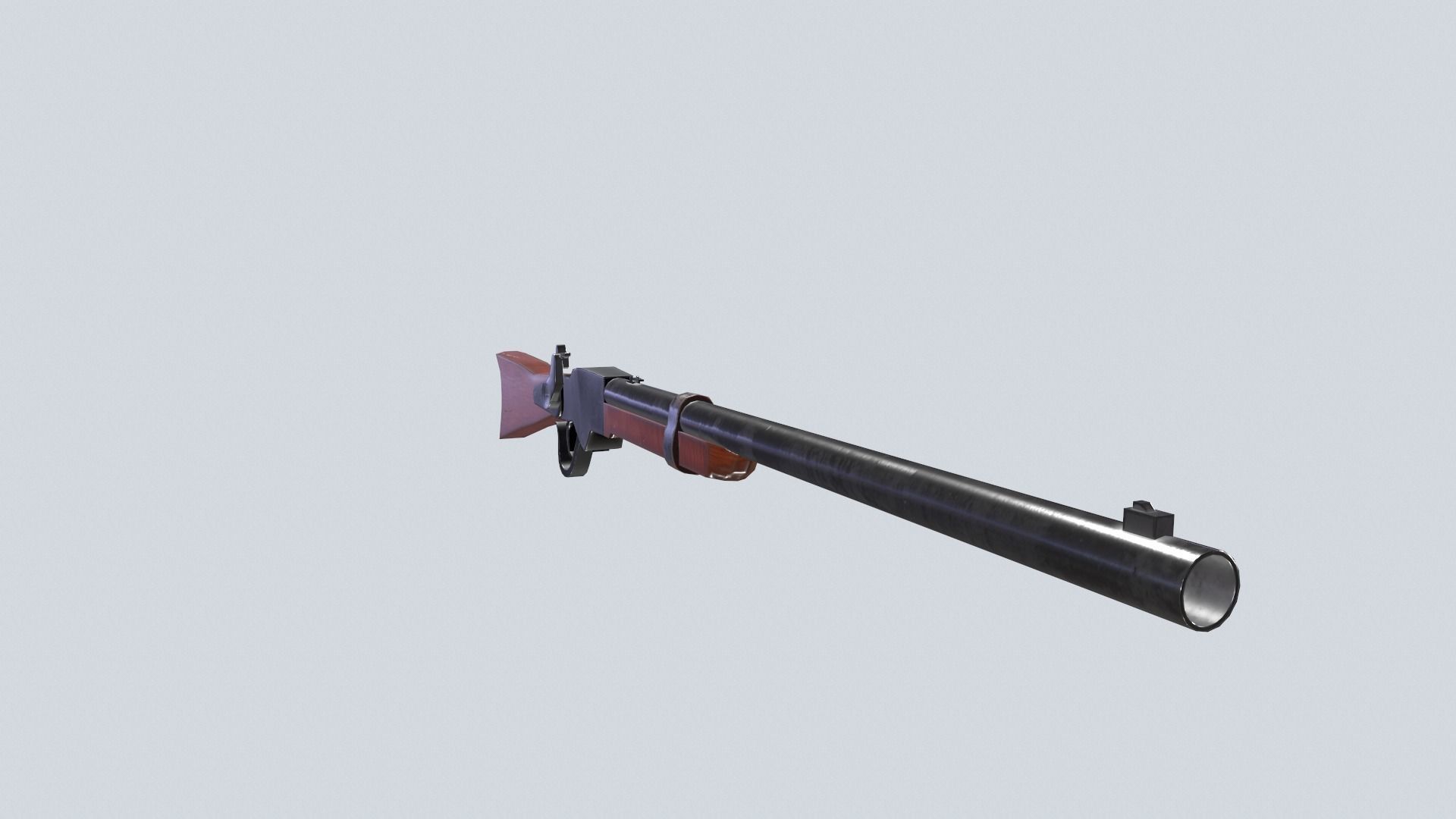 Spencer repeating rifle Low-poly 3D model_1