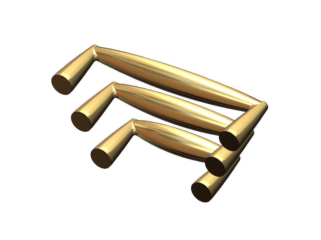 Cabinet drawer handle and pull N011 miniset 3D print model_2