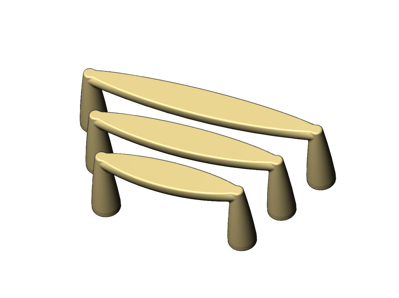 Cabinet drawer handle and pull N011 miniset 3D print model_6