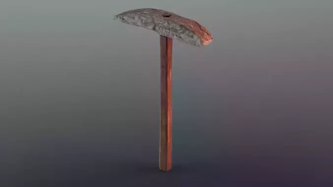 Pickaxe - Stone Low-poly 3D model