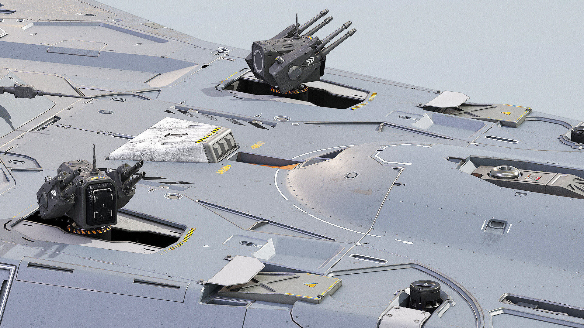 Sci-fi Corvette Greyhound 3D model_18