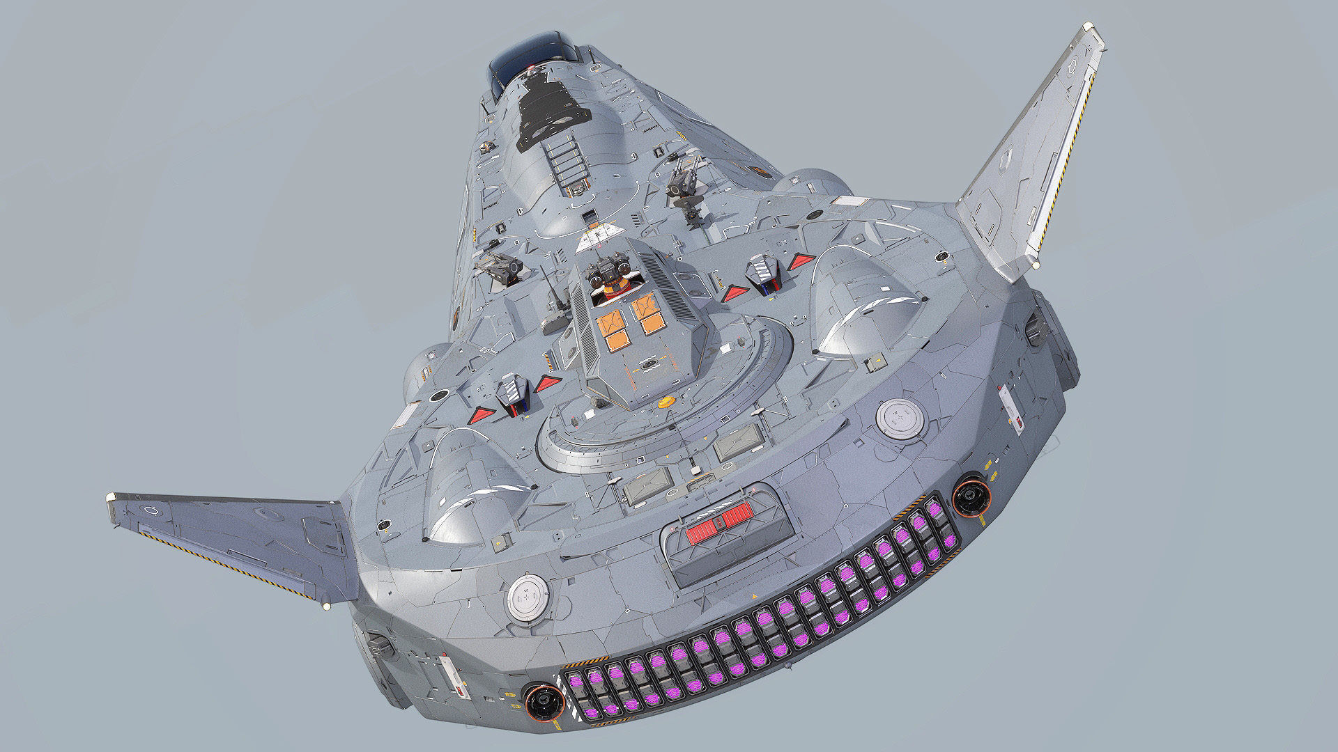 Sci-fi Corvette Greyhound 3D model_13