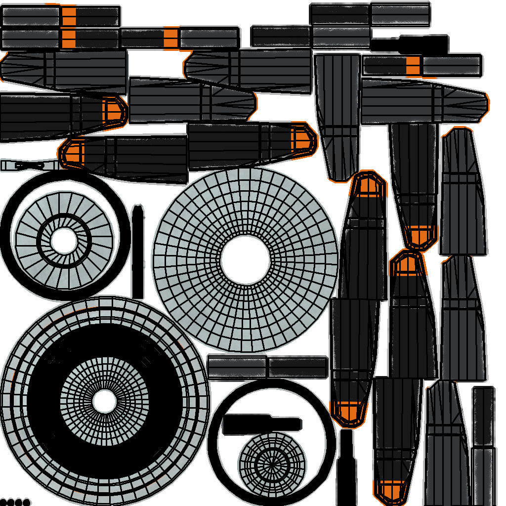 Sci-fi Corvette Greyhound 3D model_45
