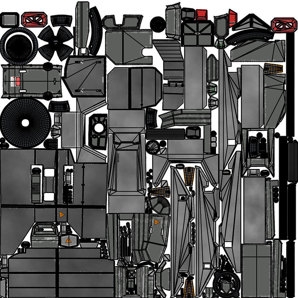 Sci-fi Corvette Greyhound 3D model_50