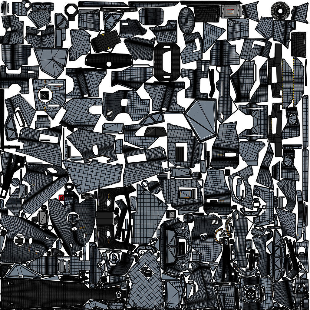 Sci-fi Corvette Greyhound 3D model_44