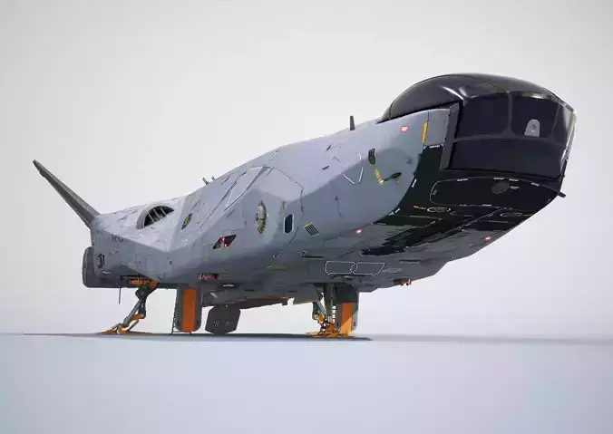 Sci-fi Corvette Greyhound 3D model