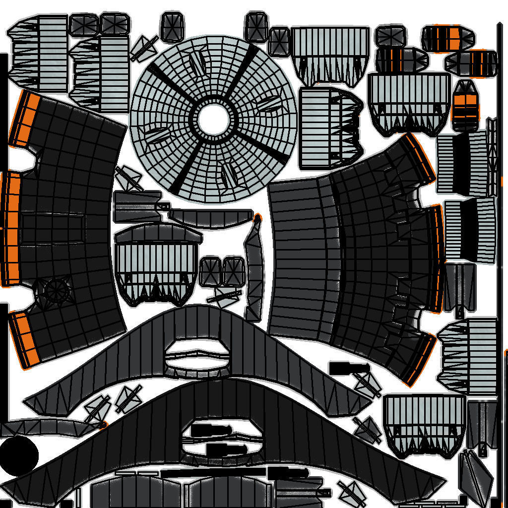 Sci-fi Corvette Greyhound 3D model_46