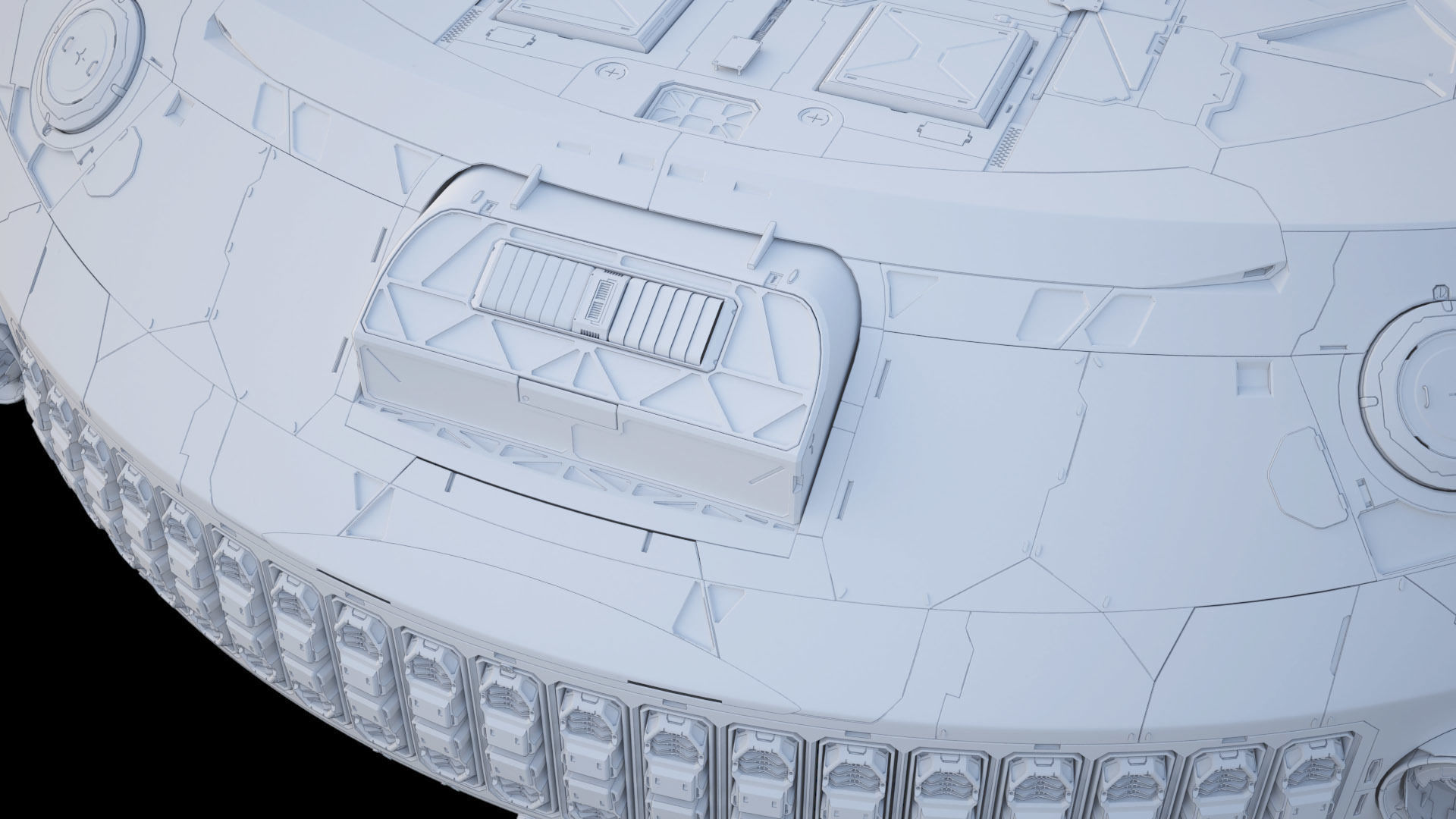 Sci-fi Corvette Greyhound 3D model_33