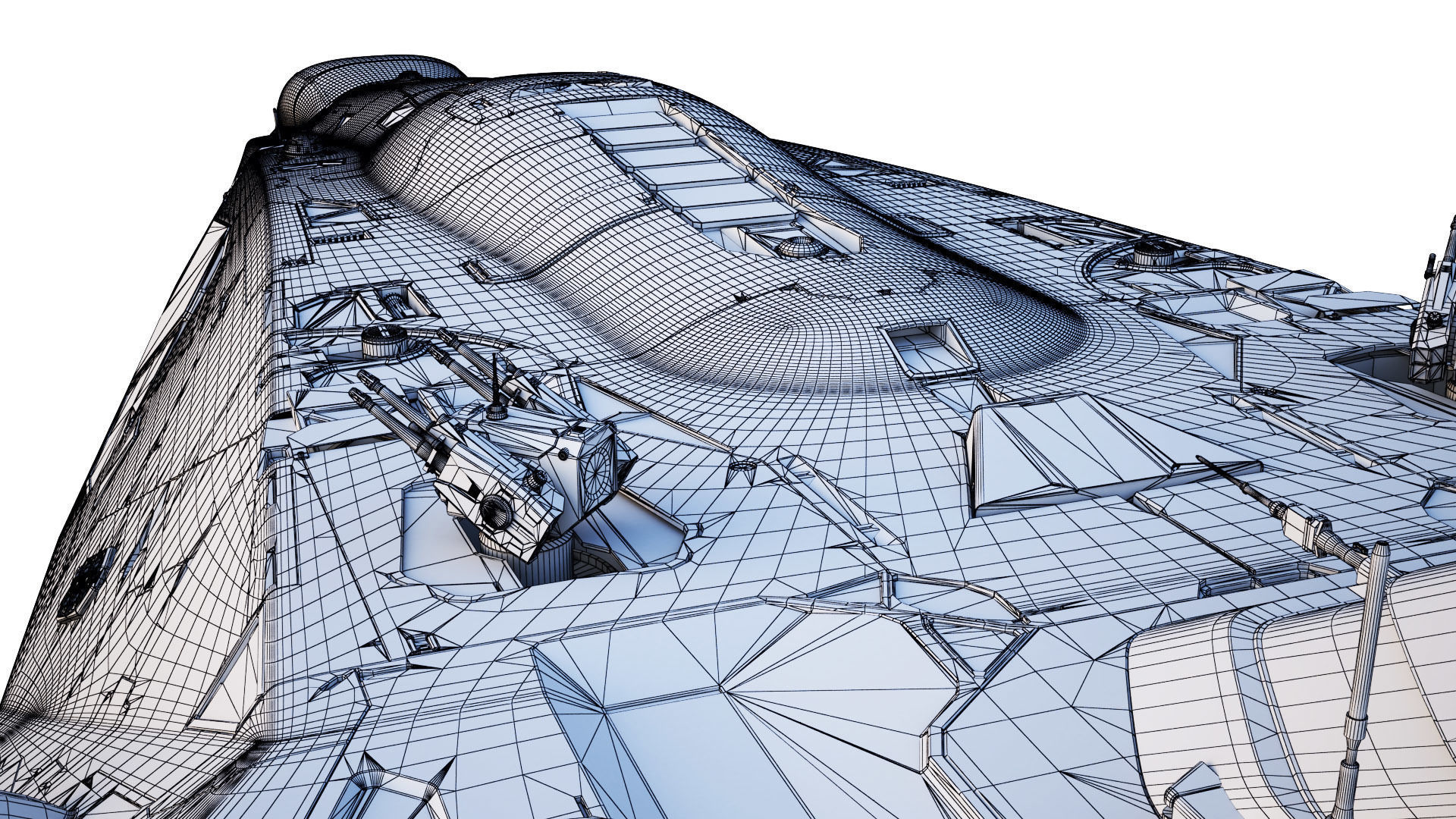 Sci-fi Corvette Greyhound 3D model_26