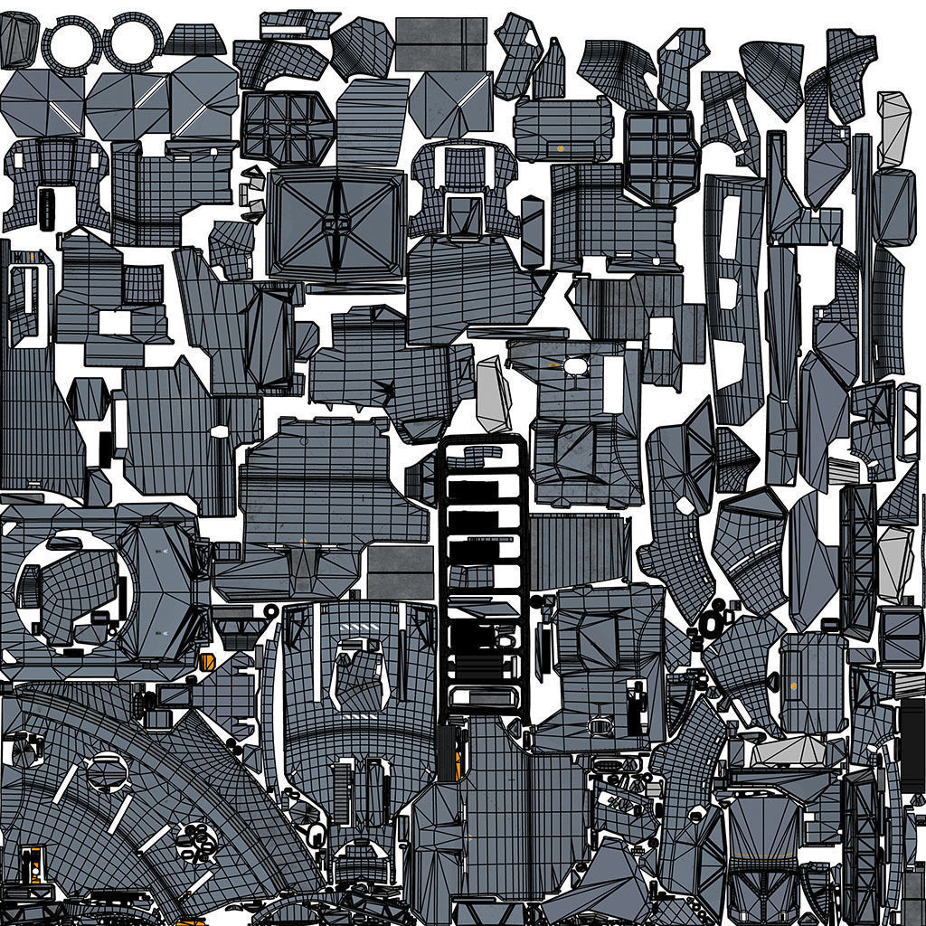 Sci-fi Corvette Greyhound 3D model_53
