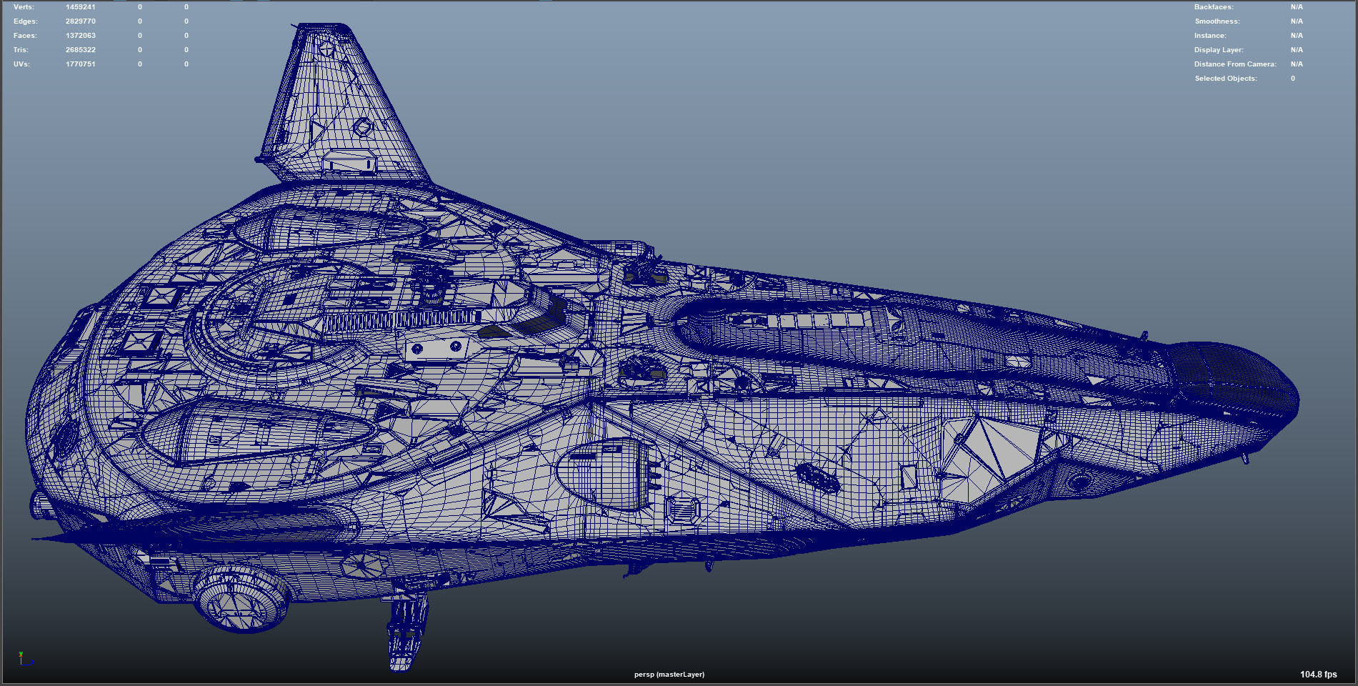 Sci-fi Corvette Greyhound 3D model_43