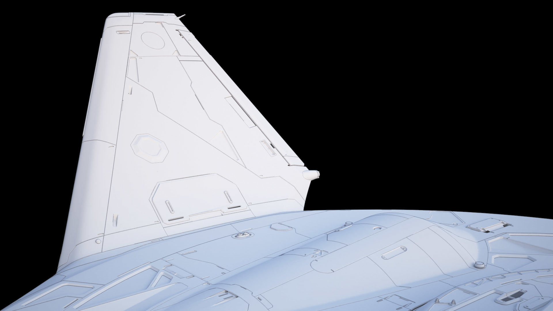 Sci-fi Corvette Greyhound 3D model_29