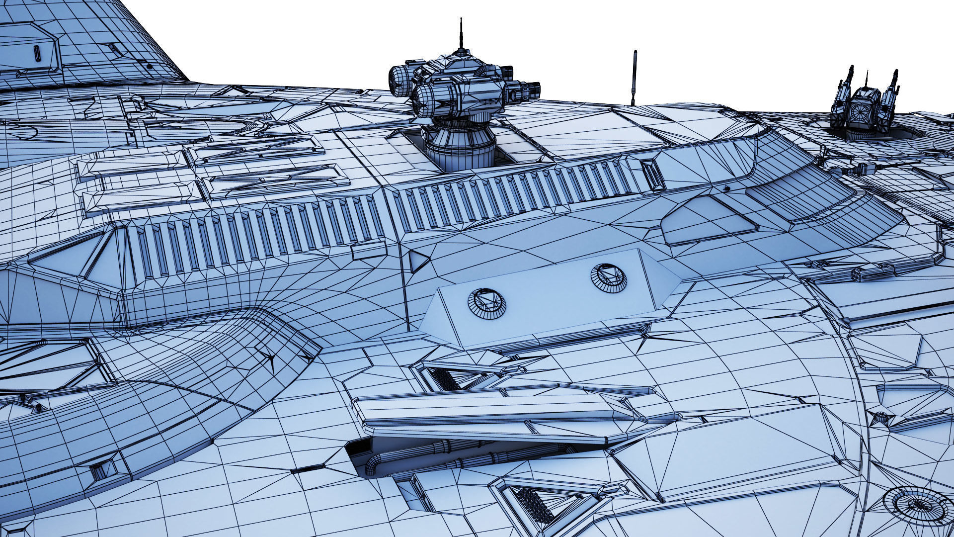 Sci-fi Corvette Greyhound 3D model_28