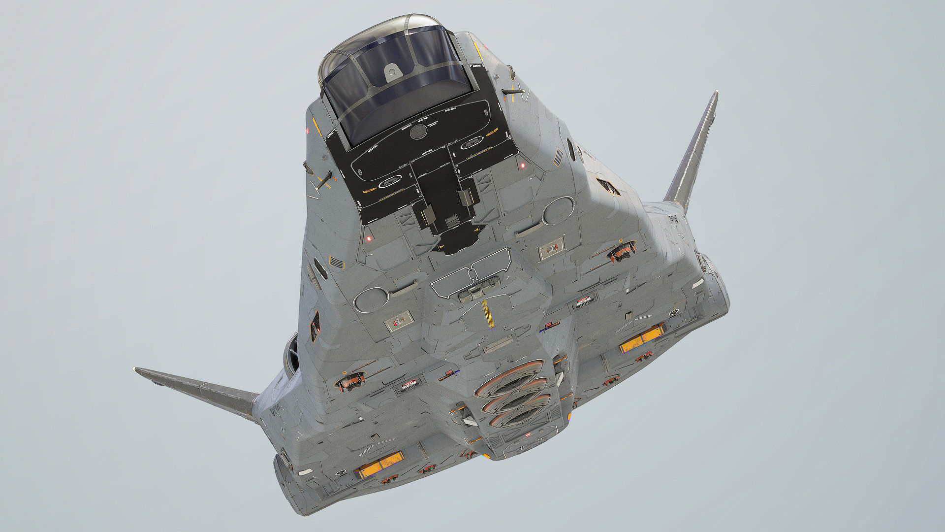 Sci-fi Corvette Greyhound 3D model_20