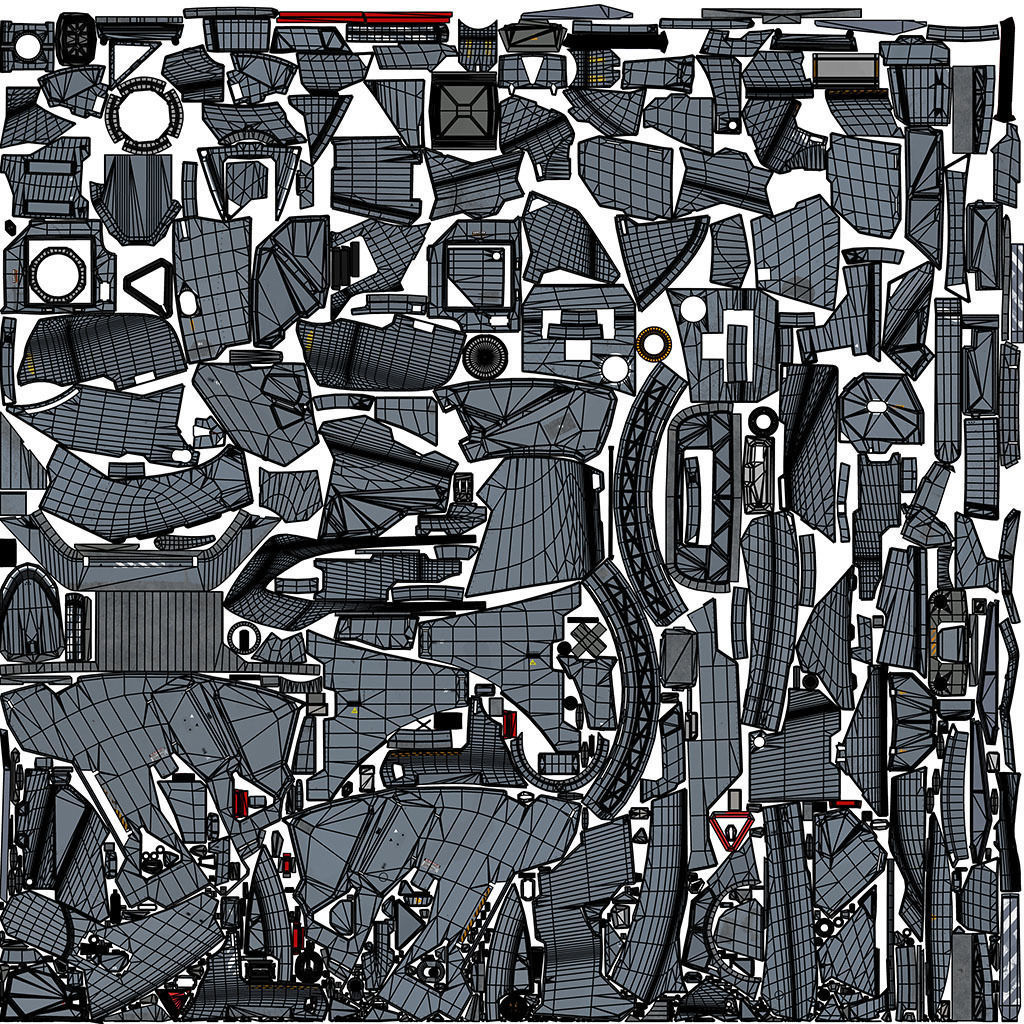 Sci-fi Corvette Greyhound 3D model_52