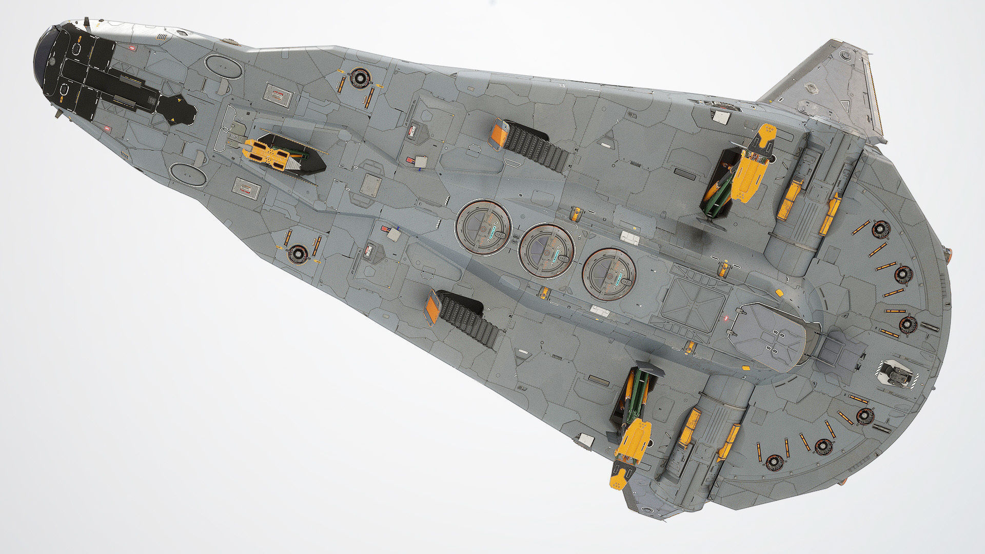 Sci-fi Corvette Greyhound 3D model_22