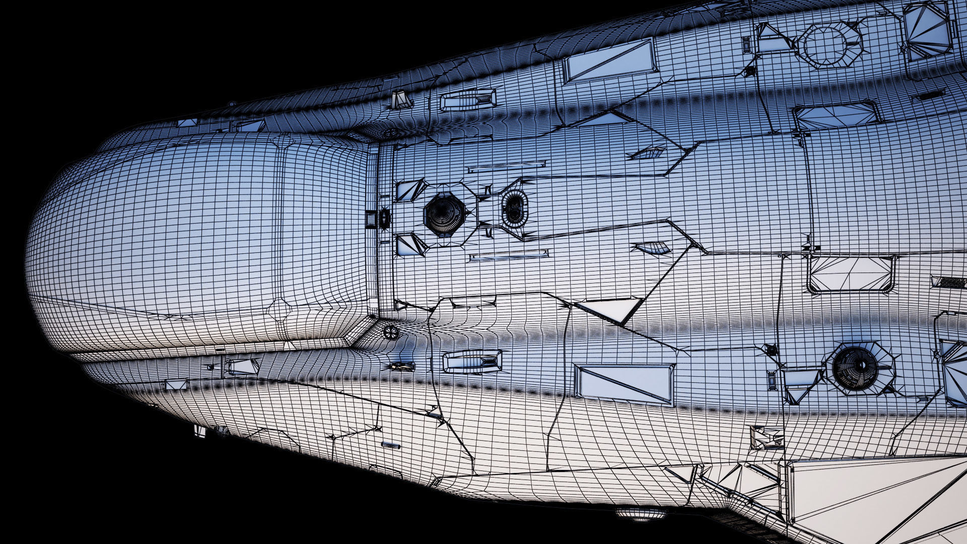 Sci-fi Corvette Greyhound 3D model_25