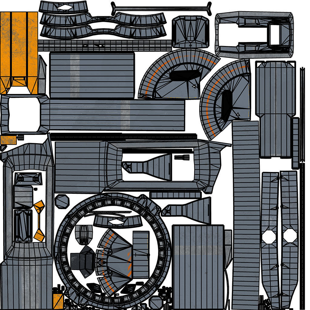 Sci-fi Corvette Greyhound 3D model_55