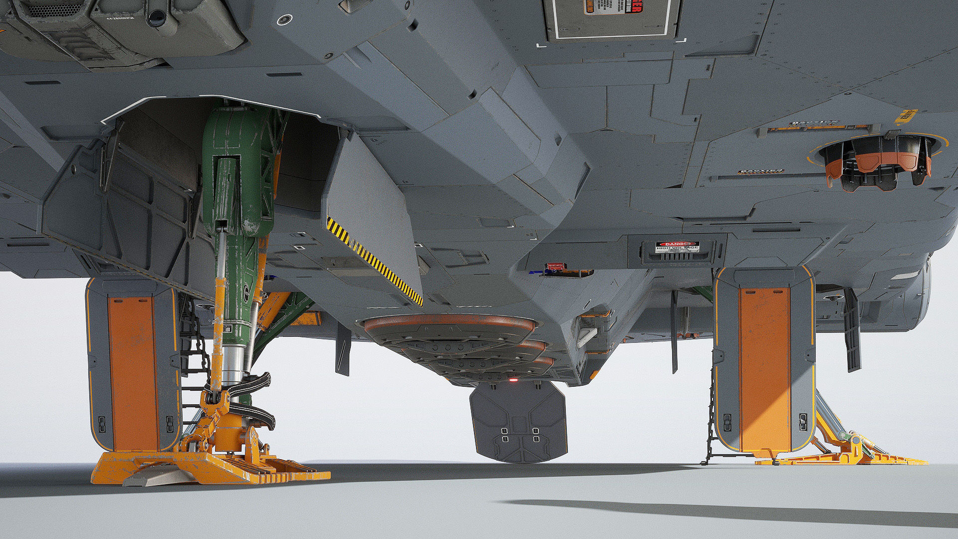 Sci-fi Corvette Greyhound 3D model_10