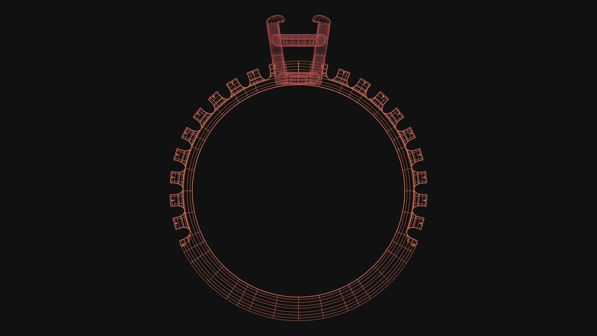 Oval Stone Ring 3D print model_3