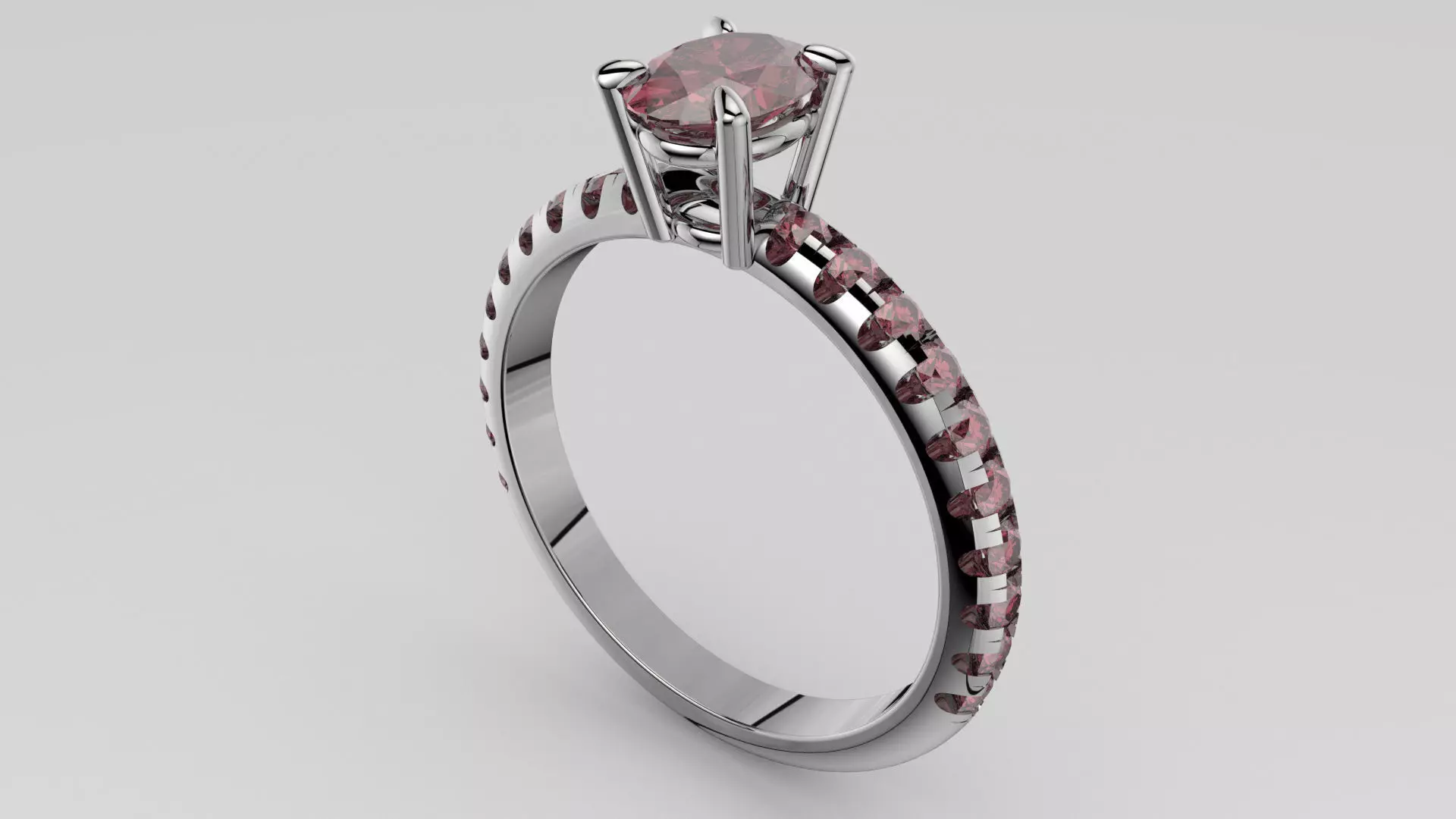 Oval Stone Ring 3D print model_0