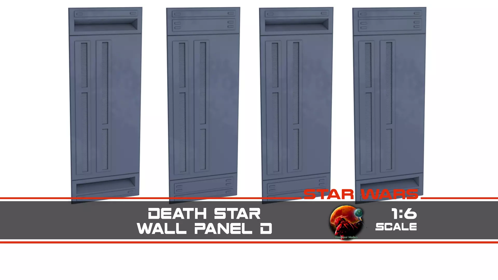 Death Star Wall Panel - D - 1-6 scale Hottoys  Free 3D print model_0
