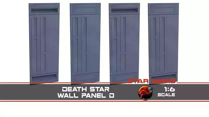 Death Star Wall Panel - D - 1-6 scale Hottoys  Free 3D print model