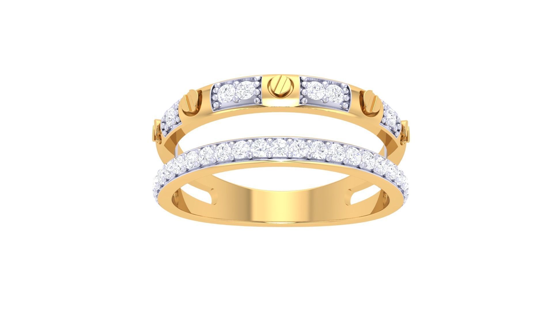 Women Ring 3dm STL OBJ FBX Renders Details 3D print model_3