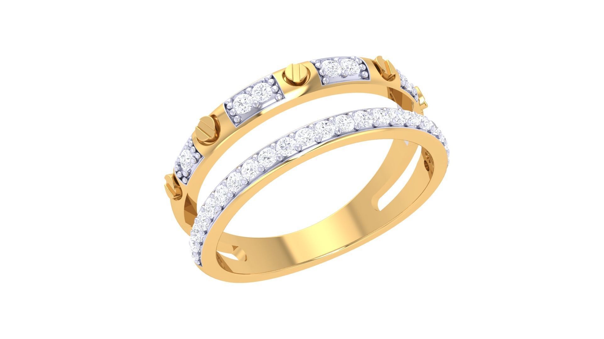 Women Ring 3dm STL OBJ FBX Renders Details 3D print model_2